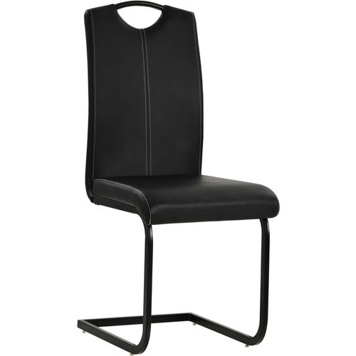 Konzolne blagovaonske stolice od umjetne kože 4 kom crne slika 22