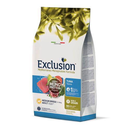 Exclusion Mediterraneo Monoprotein Formula Adult Medium, potpuna hrana za pse srednjih pasmina, tuna, 3 kg slika 1