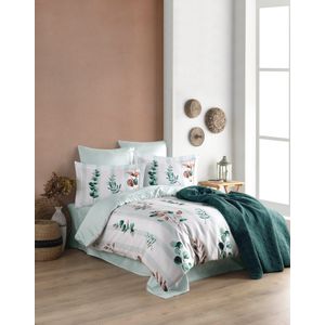 Vicanze - Green Green
White
 Satin Double Quilt Cover Set