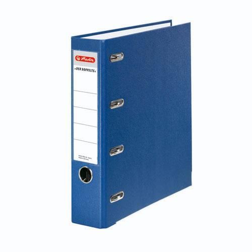 Registrator samostojeći A4, 7 cm, 2 mehanizma, maX.file protect, Herlitz, plavi slika 2