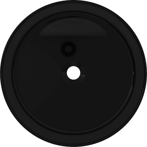 Keramički okrugli umivaonik 40 x 15 cm crni slika 17
