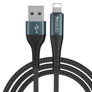 Yesido - Podatkovni kabel (CA-62) - USB na Lightning, 2,4 A, 1,2 m - crni