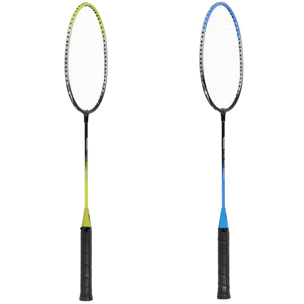 Nrz014 čelični / badminton set 4 rakete + 3 lopte za loptice + mreža 195x22cm + navlaka nils slika 3