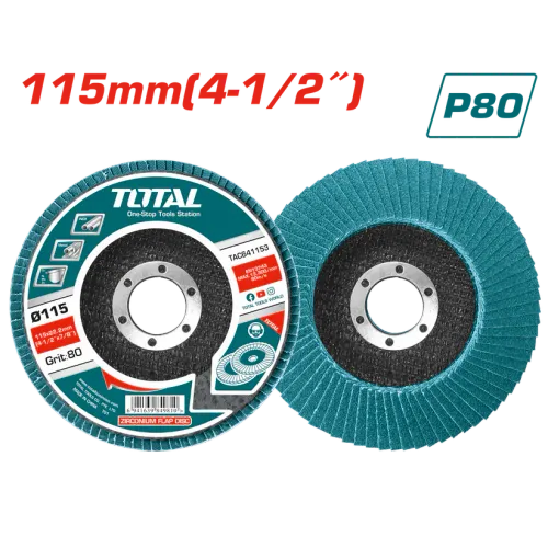 TOTAL Lamelni brusni disk 115mm za metal,P80,zirconium TAC641153 slika 1