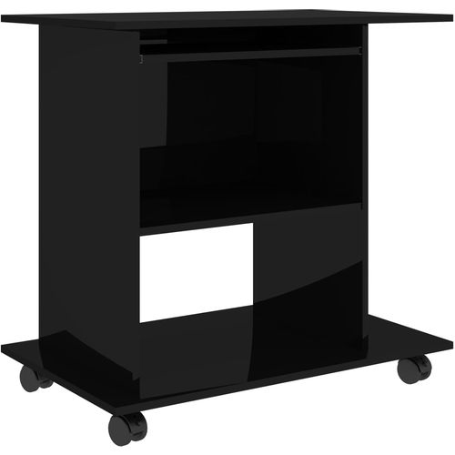 Stol za računalo visoki sjaj crni 80 x 50 x 75 cm od iverice slika 22