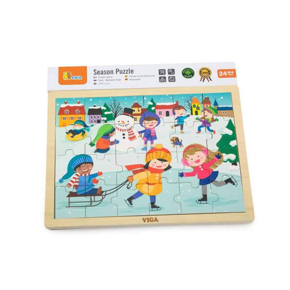 Viga Drvene puzzle zima, 24kom slika 1