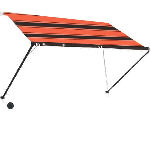 Tenda na uvlačenje s LED svjetlima 250x150 cm narančasto-smeđa slika 27