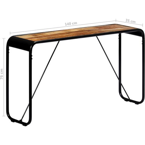 Konzolni stol 140 x 35 x 76 cm od grubog masivnog drva manga slika 7