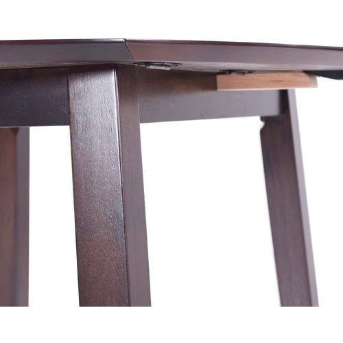 Barski stol od masivnog drva 90 x 91 cm tamno smeđi slika 24