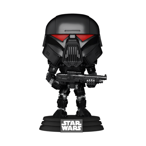 Funko Pop Star Wars Mandalorian - Dark Trooper (Bitka) slika 2