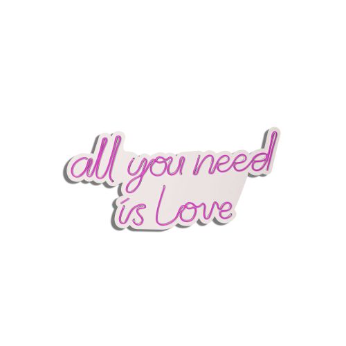 Wallity Ukrasna plastična LED rasvjeta, All You Need is Love - Pink slika 4