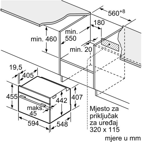 Bosch kompaktna pećnica s funkcijom mikrovalova CMG7361B1 slika 10