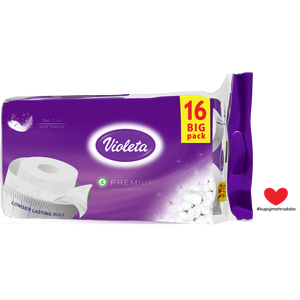 Violeta Toaletni papir 16/1, 3-sloja, premium, Natural