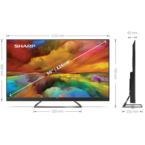 Sharp TV 50EQ3EA ANDROID Frameless Quantum Dot  slika 9