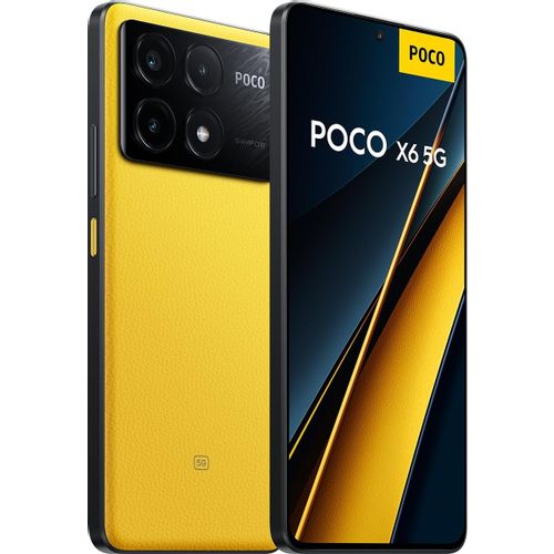 POCO X6 Pro 5G smartphone, 12/512GB, žuta boja, veganska koža slika 2