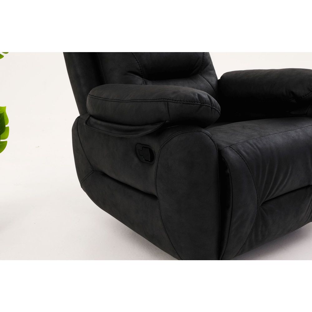 Recliner Comfort Manuel - Crni slika 4