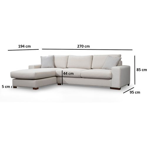 Atelier Del Sofa Kutna garnitura, LOOP 17, bež, Loop 17 slika 4