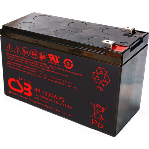 CSB 12V-9Ah, HR1234W Olovna VRLA baterija, 152×65×99, 2.5KG, BLACK slika 1