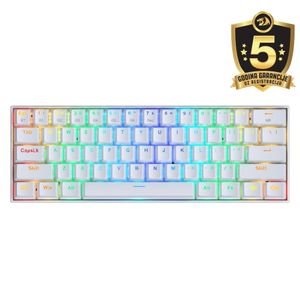 KEYBOARD - REDRAGON DRACONIC K530RGB PRO BT/WIRED MECHANICAL WHITE RED SWITCH