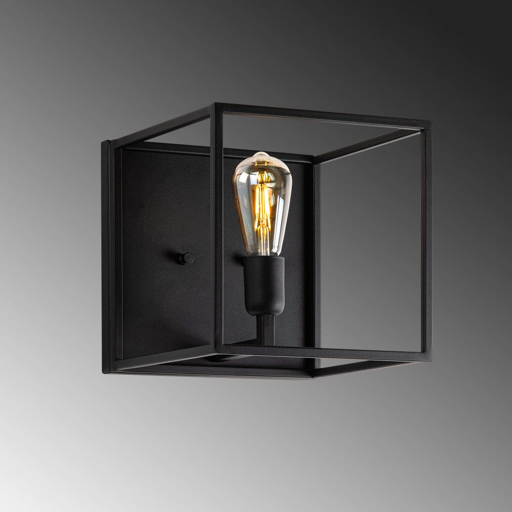 Zidna Lampa Kafes - 13750, boje: Crna slika 4