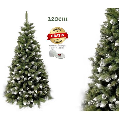 Umjetno božićno drvce – IZA s perlama – 220cm slika 1