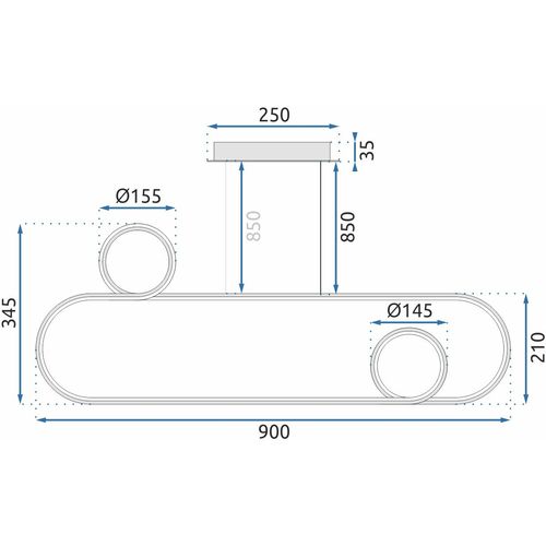 TOOLIGHT Viseća LED stropna svjetiljka APP810-CP CHROM + daljinski upravljač slika 14