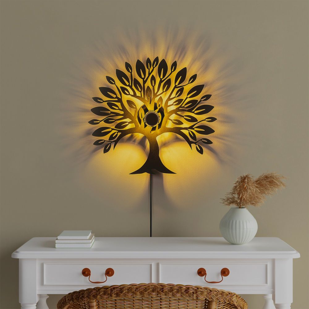 Zidna lampa 'Heart Tree V2' u crnoj boji slika 1