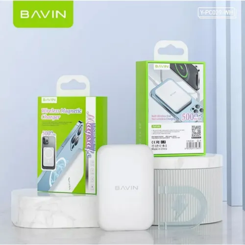 Bavin Magsafe Magnetic Power bank 5000mAh + kabl Lightning bela slika 2