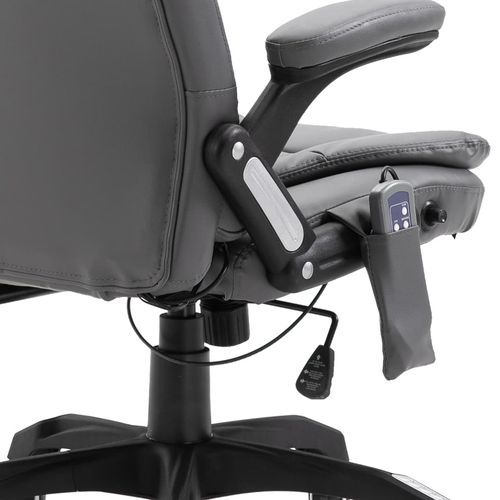 Masažna uredska stolica od umjetne kože antracit slika 14