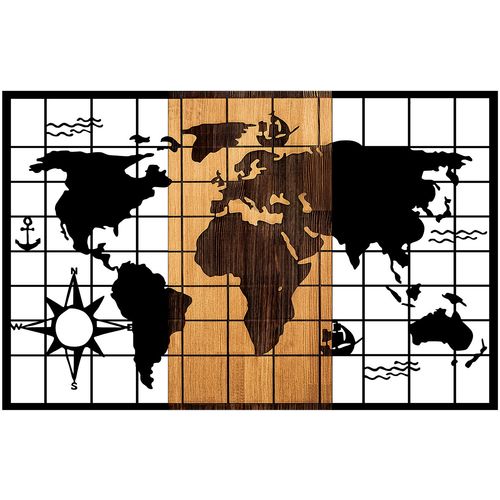Wallity Drvena zidna dekoracija, World Map - 325 slika 4