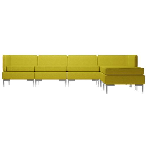 6-dijelni set sofa od tkanine žuti slika 28
