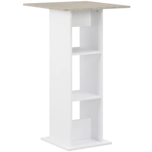 Barski stol bijeli i boja betona 60 x 60 x 110 cm slika 10