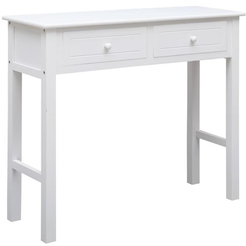 Konzolni stol bijeli 90 x 30 x 77 cm drveni slika 28