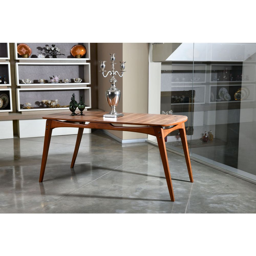 Touch Wooden - Set stola i stolica od orahovog drveta 'Cream Walnut' (5 komada) slika 11