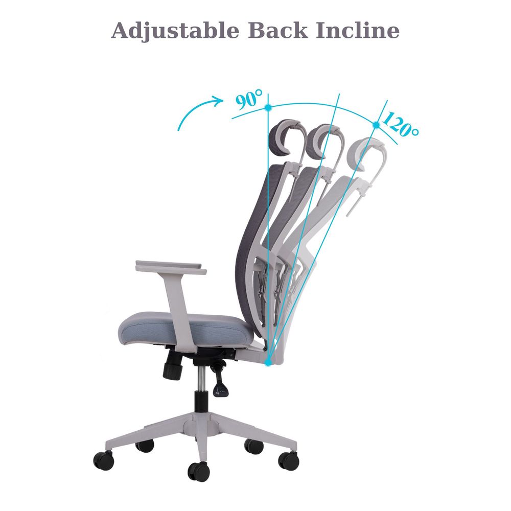 Set kancelarijskih stolica Lumbar 126 - siva boja (2 komada) slika 8