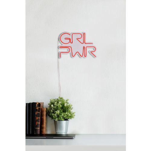 Wallity Ukrasna plastična LED rasvjeta, Girl Power - Red slika 4