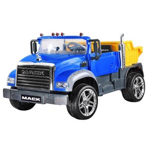 Kamion dvosjed na akumulator Mack - plavi