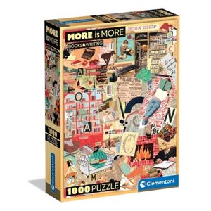 Clementoni CL37074 Puzzle 1000 KNJIGE I PISANJE, 1000kom