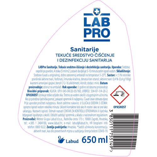 Labpro Sanitarije 650ml Pet 75514 slika 2