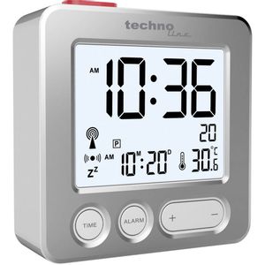 Techno Line WT 265 radijski budilica srebrna Vrijeme alarma 1