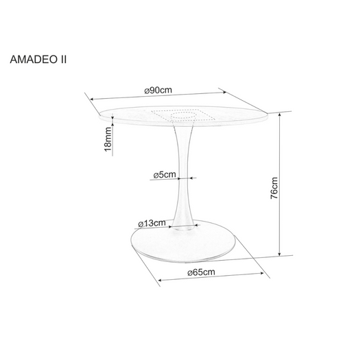 Stol AMADEO II - MDF + melamin slika 5