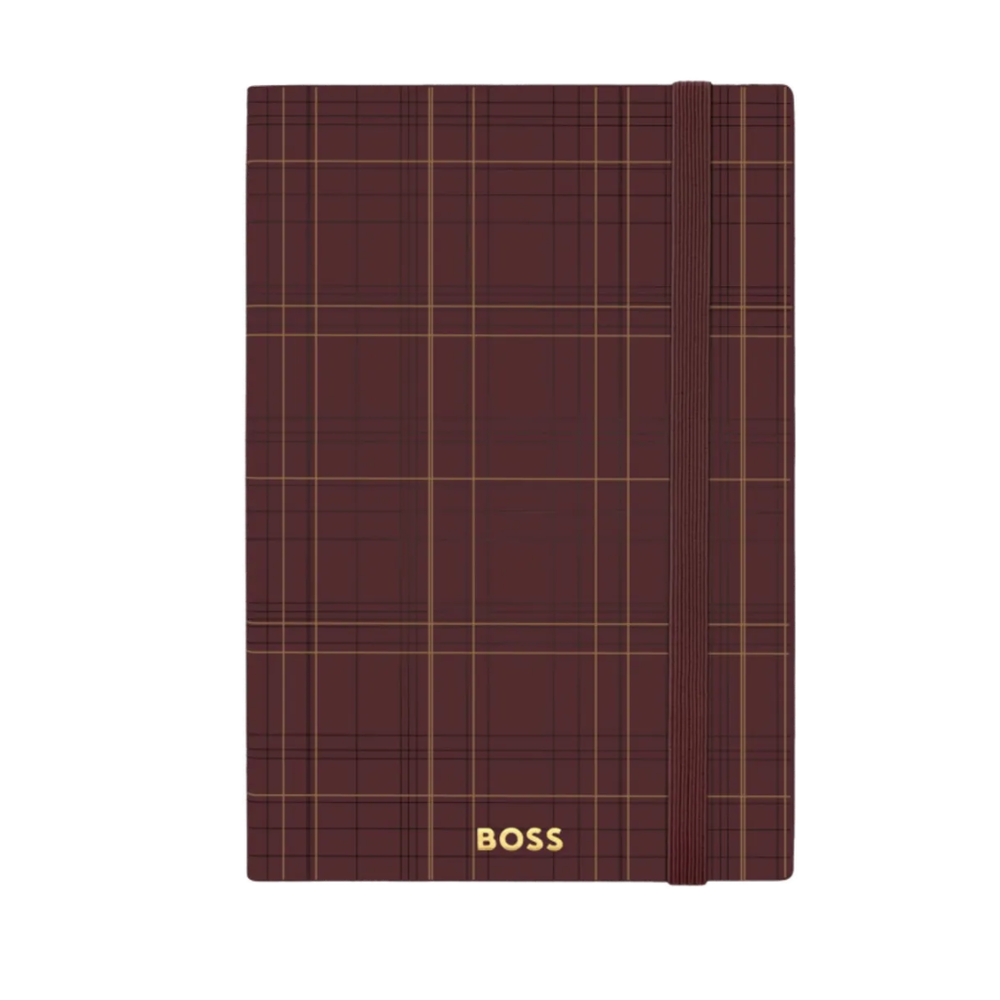 Hugo Boss notes A5 Checkered HNH624RL, bordo slika 3