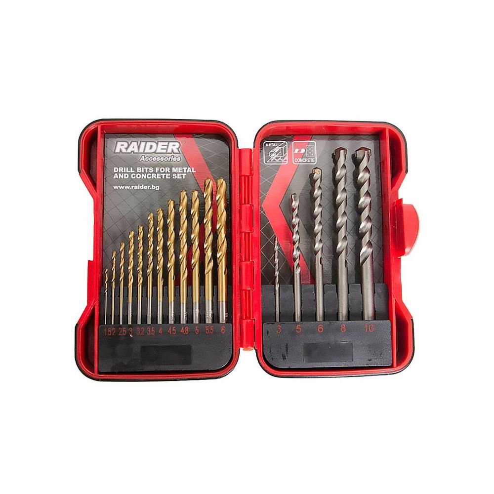 RAIDER Burgije za metal i beton, Ø 1.5 - 10 mm - Set 17 kom.  slika 1