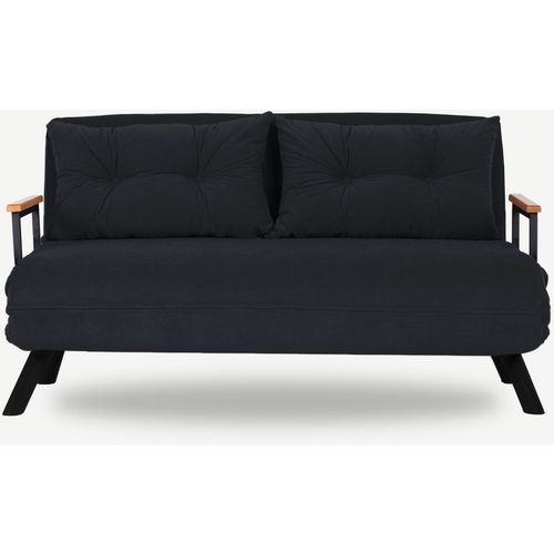 Atelier Del Sofa Sando dvosed - Crni dvosed na razvlaÄenje slika 2