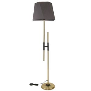 Felix Eskitme Lambader Altıgen Koyu Gri Abajurlu Anthracite Floor Lamp