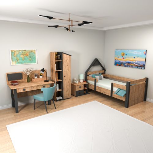 Valerin Group 3 Atlantic Pine Anthracite Young Room Set slika 1