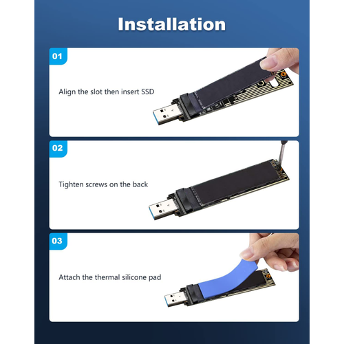 Adapter SSD NVMe na USB 3.0 slika 6