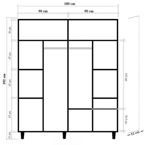 Loni 4 -973 Sonomo Wardrobe slika 5