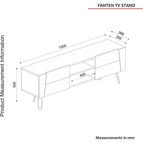 Woody Fashion Stalak za televizor, Safir Antracit, Fanten slika 8