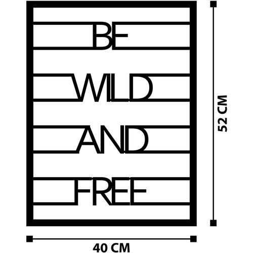 Be Wild And Free Black Decorative Metal Wall Accessory slika 7